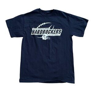 South Dakota Mines Hardrockers Football Adult Graphic T-Shirt-Blue-M-GUC